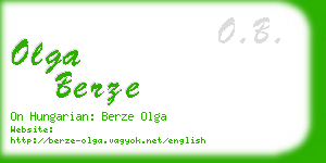 olga berze business card